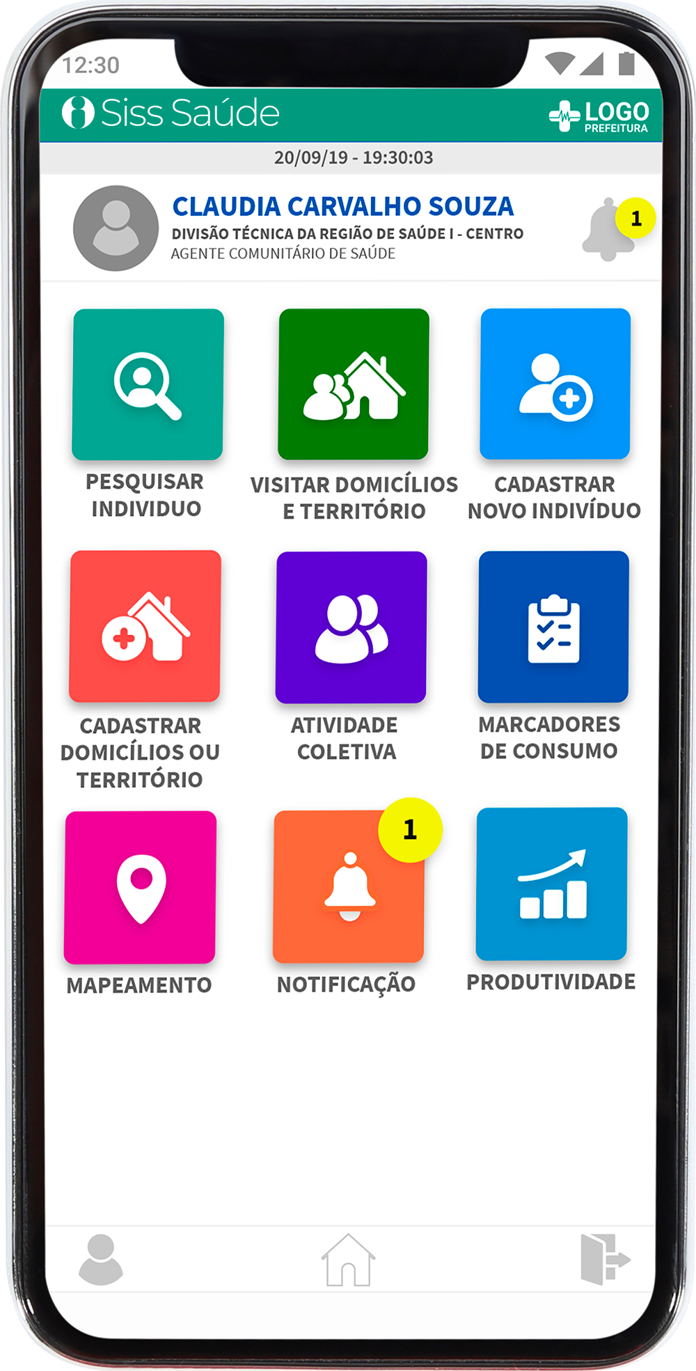 Menu Aplicativo Agentes